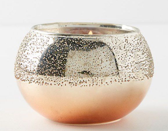 Set some mood lighting with this copper hurricane candleholder